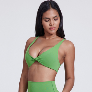 Femmes Slim-Fit Sexy Cross-Back Sports Yoga Soutien-Gorge Halter Gilet Quatre-Way Stretch Séchage Rapide Respirant Sous-Vêtements Fitness Gym Wear - Product Image 5