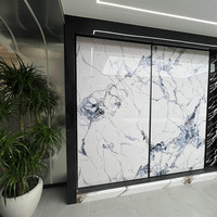 Panneau mural en plaque de cristal de carbone de bambou, dalle de fibre de roche, panneau de charbon de bois pour décoration intérieure, placage marbre