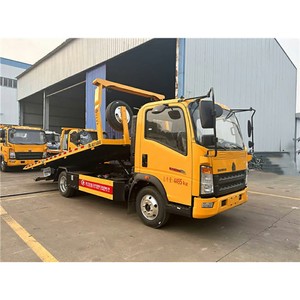 Camion de remorquage diesel HOWO 4/5 tonnes pour assistance routière, véhicule de récupération une camionnette deux voitures pour le sauvetage urbain - Product Image 3