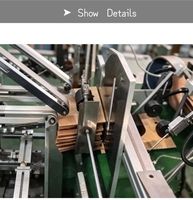 Machine de pliage et de collage automatique économique pour boîtes en carton ondulé, contrôlée par PLC 3A, 380V, garantie 1 an, pour petites entreprises