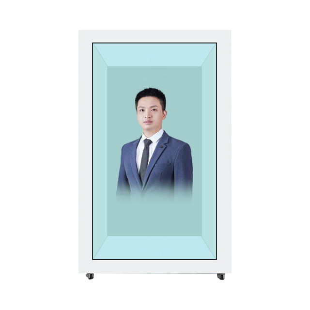 55 Inch Transparent LCD Cabinet Display Screen 3D Holographic Touch Interactive Advertising IP65 Rating 1 Year Warranty