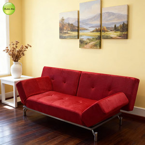 <strong>Cheap</strong> Simple Folding <strong>Sofa</strong> <strong>Bed</strong> Save Space Small <strong>2</strong> <strong>Seater</strong> Living Room <strong>Sofa</strong> Convertible Sleeper Futon <strong>Sofa</strong> <strong>Bed</strong> With Metal Leg B9201 - Product Image 2