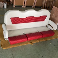 Sièges de bateau rabattables de luxe 3 places avec couleurs personnalisées et points diamantés pour yacht