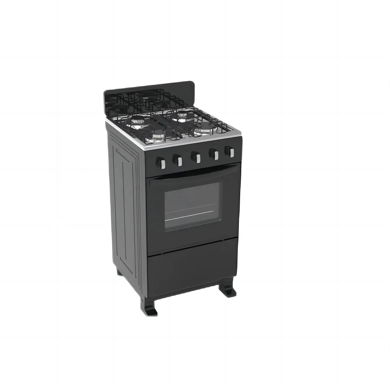 GAS OVEN FREE STANDING COOKING RANGE 4 BURNER GAS STOVE WITH OVEN