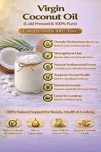 Virgin <b>Coconut</b> Oil Natural Carrier Oil Pure Cold Pressed Moisturizing Oil for Skin Hair Face Care Bulk Supply - Product Image 2