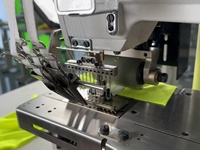 Machine à coudre industrielle ST 008-12064P/VPL/DTK à 12 aiguilles avec fonction de pose automatique de ruban et de coupe de bande de tissu