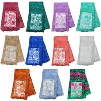 Tissu en dentelle noire brodée de haute qualité avec perles et pierres faites à la main, tissu en dentelle nigériane pour occasions spéciales