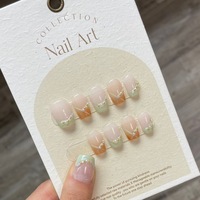Conception #849 livraison directe haute qualité classique Style français 10 pièces personnalisé à la main presse sur les ongles ongles artificiels en gros