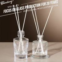 Bouteilles diffuseurs cylindriques en verre transparent personnalisées en usine, 100 ml, récipients d'aromathérapie vides, options de logo et de couleur OEM disponibles