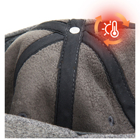 Casquette de baseball personnalisable vierge à 6 panneaux en mélange de laine, structurée, à visière incurvée, réglable, unisexe, chaude pour l'hiver, style Dad Hat