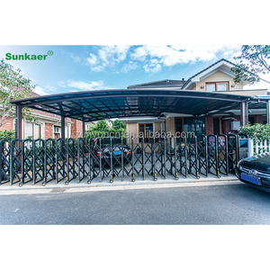 Горячая распродажа, 10-летняя гарантия, алюминиевая стальная конструкция для автостоянки с крышей из поликарбоната, экономичная автостоянка - Product Image 1