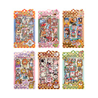 Autocollants créatifs pour fête dynamique, autocollants pour enfants, autocollants pour journal DIY, décalcomanies - 4 pièces par paquet