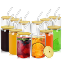Verre à bière en verre borosilicate cristallin de haute qualité de 16 oz, style européen, réutilisable, écologique, compatible lave-vaisselle, recyclable