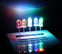 Lampe à LED ronde ultra lumineuse 5mm 20mA rouge, vert, bleu, orange, jaune, blanc, rose, UV, RVB, IR Dip LED s'allume