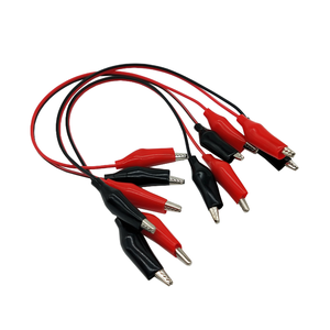 Ensemble de fils de test alligator rouges et noirs pour mesures électriques, tests sur banc et projets électroniques DIY - Product Image 1