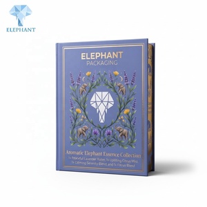กล่องบรรจุภัณฑ์น้ำหอมแบบหนังสือพิมพ์ลายทองสีม่วงแบบกำหนดเอง พร้อมกล่องแม่เหล็กใส่ขวดหยดน้ำมันหอมระเหย - Product Image 4