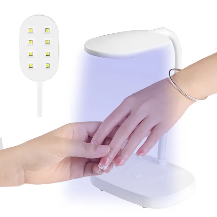 Portable Gooseneck LED Light Nail Lamp Professional Gel Light Nail Dryer For Nail Polish Drying Curing Salon Manicure Tools