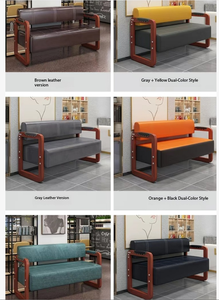 Modern Solid Wood Salon Waiting <b>Sofa</b> for Outdoor Hotel Use-Barber Beauty Nail Salon Reception Furniture - Product Image 6
