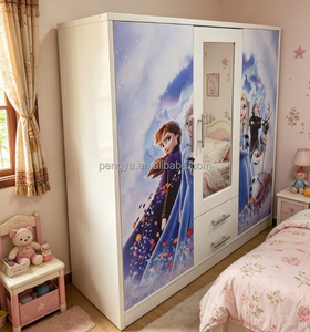 <span class=keywords><strong>Armadio</strong></span> Moderno a Tre <span class=keywords><strong>Ante</strong></span> <span class=keywords><strong>Scorrevoli</strong></span> in Acciaio Personalizzato, Indipendente per Camera da Letto, con Grande Capacità e Montaggio Rimovibile - Product Image 3