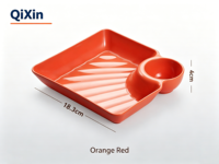 Assiette carrée en PP pour raviolis, plat à vinaigre pour sushi, résistant au micro-ondes, réutilisable, plateau à trempette empilable, vaisselle OEM