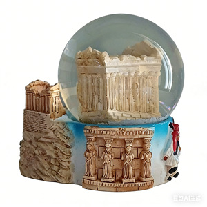 Boule à neige artisanale en résine, Acropole de Athènes, avec inscription « Athènes », pour souvenirs touristiques <span class=keywords><strong>et</strong></span> décoration intérieure - Product Image 4
