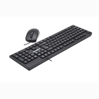 Ensemble clavier et souris filaire USB Sunrose T11s Slim Ultra Mince 104 touches pleine taille 3 touches Plug-and-Play pour PC/Ordinateurs portables – En stock