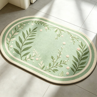Tapis de sol en terre de diatomées - Tapis absorbant l'eau pour la porte de la salle de bain, facile à nettoyer, tapis de sol pour la maison
