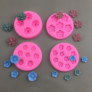 Moules en silicone YS <span class=keywords><strong>Mini</strong></span> Fleurs de cerisier, Moules en silicone Fleurs de pêcher, Petites formes de fleurs pour fondant, gâteaux et chocolat - Product Image 1