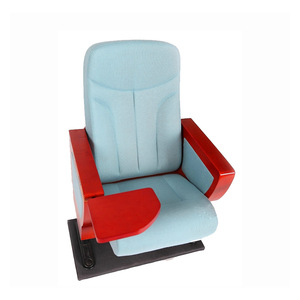 Silla de Teatro Plegable con Reposabrazos Azules y Rojos para Auditorio, Hotel, Escuela y Campo Deportivo - Product Image 2