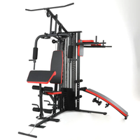 Máquina Multifuncional de Gimnasio en Casa, Equipo de Ejercicio de Fuerza y Pesas, Equipo de Ejercicio de Dominadas, Multi 3 Estaciones de Gimnasio, Máquina Smith