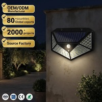 Lampe murale solaire extérieure certifiée CE Rohs, à détection de mouvement, 10W, LED solaire, pour jardin