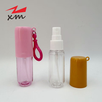 Flacon pulvérisateur de désinfectant pour les mains rechargeable, vide, format poche, 30 ml, en plastique, type capsule, avec porte-clés