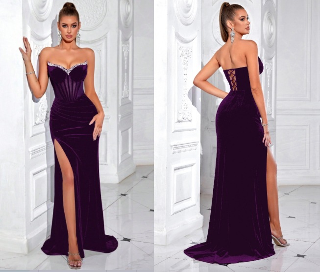 Stile con cinturino viola scuro