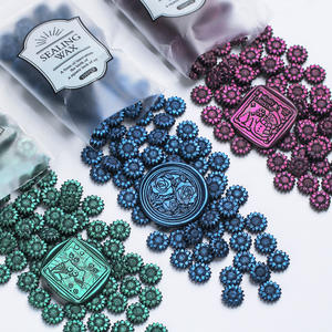 100 قطعة من حبيبات شمع الختم اللامعة بألوان قوس قزح، مسحوق ذهبي متعدد الألوان، حبيبات شمع ختم ملونة وبراقة - Product Image 1