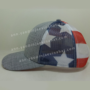 Custom RI 112 <b>Baseball</b> Cap American Flag Trucker <b>Hat</b> for Men <b>Women</b> 3D Embroidery Logo Adjustable Outdoor Mesh Snapback <b>Hat</b> - Product Image 2