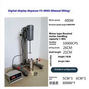 SUS304 aço inoxidável 1.1kW frequência variável Laboratório Mixer Dispersor Grinder 0-<span class=keywords><strong>5kg</strong></span> Capacidade <span class=keywords><strong>Testing</strong></span> Equipment - Product Image 2