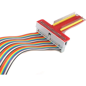Raspberry Pi GPIO บอร์ดขยาย, บอร์ดขยายสายริบบิ้นแบน40พินและอะแดปเตอร์ GPIO แบบ T-Type สำหรับ Raspberry Pi B + - Product Image 3