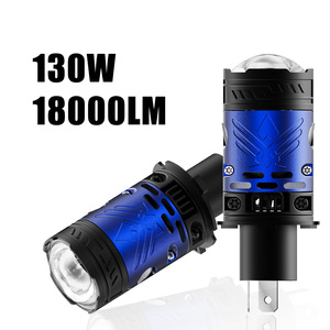 Faros LED H4 para Motocicletas y Automóviles, con Doble Tubo de Cobre, 130W, 12V, Canbus, 6000k, Mini Lente - Product Image 6