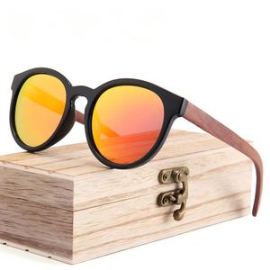 Gafas de Sol Redondas Retro de Bambú <span class=keywords><strong>para</strong></span> <span class=keywords><strong>Hombre</strong></span> y Mujer, <span class=keywords><strong>Lentes</strong></span> Polarizadas con Protección UV400, Montura Ligera de Madera - Product Image 2
