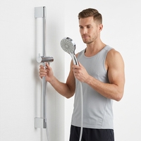 Pommeau de Douche Haute Pression de Qualité Supérieure, Économiseur d'Eau, en ABS Chromé, Design Moderne, Installation Facile