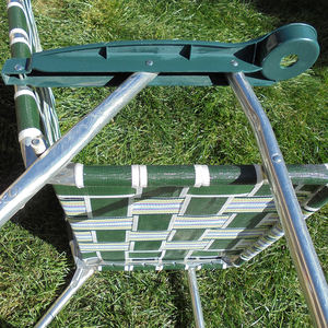 Portavasos plegable de poliéster bohemio vintage a rayas, reposabrazos, silla palmeada para césped, moderna para uso en Playa y exteriores - Product Image 6