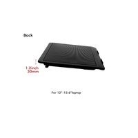BAJEAL N19 Support de refroidissement pour ordinateur portable 14 pouces avec éclairage LED, design grand ventilateur, refroidisseur Blu-ray, USB, silencieux 21 dB, débit d'air 47,35 CFM, en stock