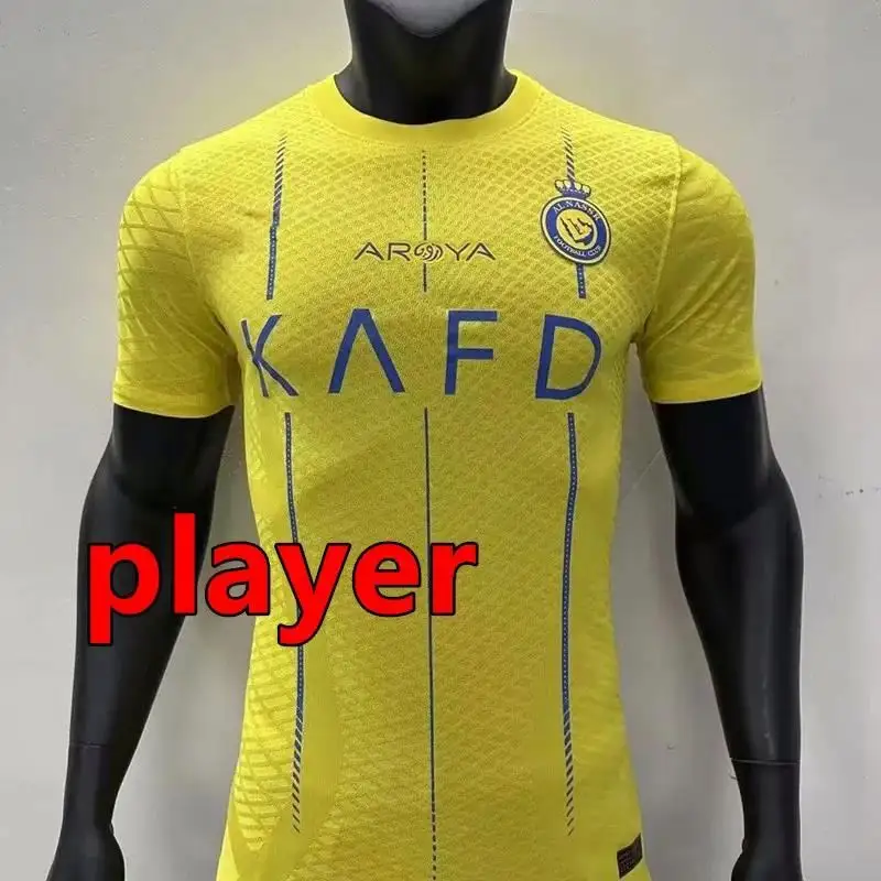 New 23 24 Al Nassr FC soccer Jerseys Ronaldo 2023 2024 Home yellow away CR7 Gonzalo Mane Martinez Talisca women FANS player