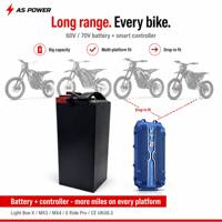 Kit de contrôleur intelligent de batterie pour moto électrique Ansen AS-LBX-7250 60V 70V, pack liquide haute décharge, montage direct, léger, 800 cycles, LiNiMnCoO2