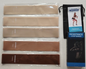 Set di 5 Fasce Elastiche in Latex con Logo Personalizzato, per Yoga, Stretching, Fitness, Allenamento in Palestra e a Casa, 5 Livelli di Resistenza - Product Image 6