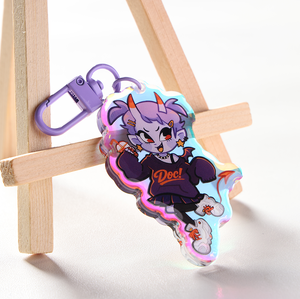 Çift Taraflı Özel Akrilik Anahtarlık Karikatür Anime Logolu Gökkuşağı Epoksi Anahtarlık Özel Akrilik Hologram Anahtarlık - Product Image 2