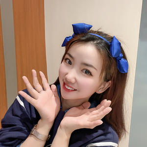 <span class=keywords><strong>Diadema</strong></span> de tela para mujer, accesorios para el cabello de tela <span class=keywords><strong>azul</strong></span>, Color sólido, cintas para el pelo Kawaii con lazo para mujer - Product Image 3