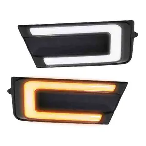 Luz LED de circulación diurna DRL para Skoda Octavia RS A7 2016 2017 2018 luz antiniebla diurna con luz de conducción de señal de giro