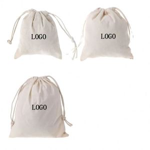 Bolsas con Cordón de Lino y Algodón con Estampado Floral, Bolsa Negra Gruesa con Logotipo Personalizado, Lona Elegante con Cuentas de Madera - Product Image 1