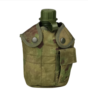 DFS27 Wholesales Promotion Camouflage Camping Outdoor Travel Portable 1L <b>Water</b> <b>Bottle</b> with Fabric Cover Bag and Molle <b>Clips</b> - Product Image 6